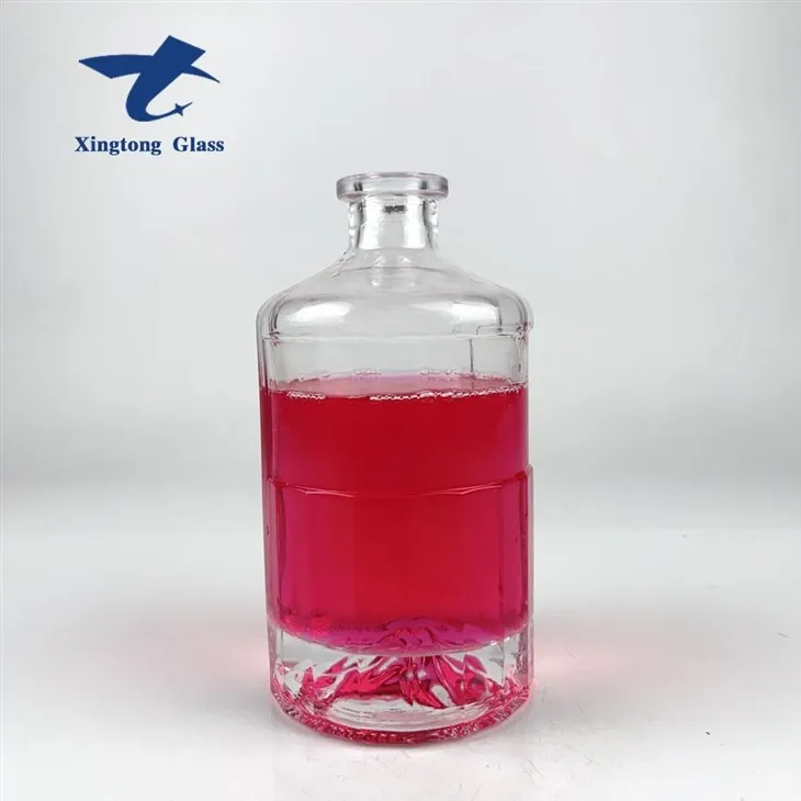 कम कीमत वाली गोल फ़्लूटेड टेक्विलर ग्लास की बोतलें